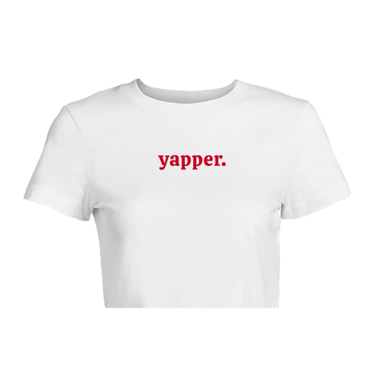 "yapper." Crop Top